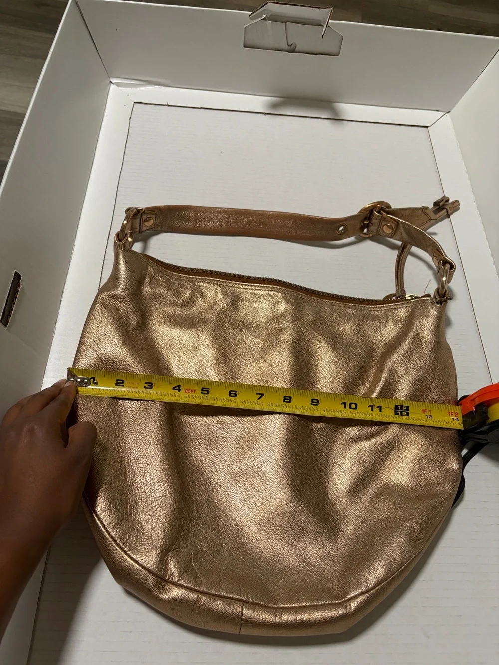Coach Metallic Gold Leather Hobo Bag
